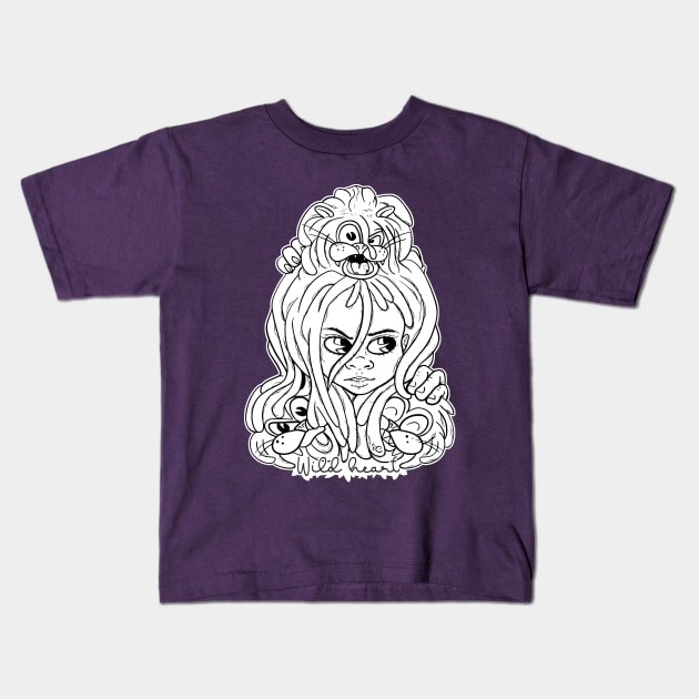 Wild heart Kids T-Shirt by Cocobot